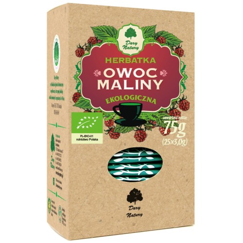 Herbatka owoc maliny fix EKO 25 x 2 g (saszetki) - Dary Natury