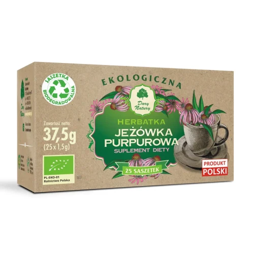 Herbatka jeżówka purpurowa - suplement diety EKO fix 25 x 1,5 g (saszetki) - Dary Natury