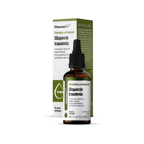 Wsparcie trawienia - ekstrakty w kroplach 30 ml - PharmoVit