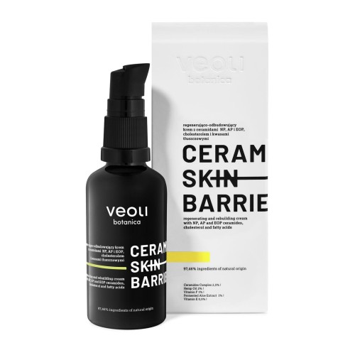 Regenerująco-odbudowujący krem z ceramidami NP, AP i EOP, cholesterolem i kwasami tłuszczowymi Ceramide Skin Barrier 40 ml - Veoli Botanica
