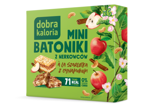 Mini batoniki z nerkowców à la szarlotka z cynamonem 6 sztuk - Dobra Kaloria