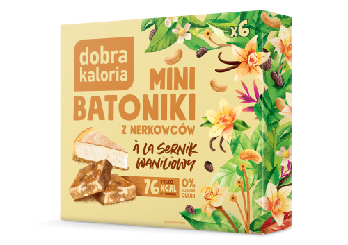 Mini batoniki z nerkowców à la sernik waniliowy 6 sztuk - Dobra Kaloria