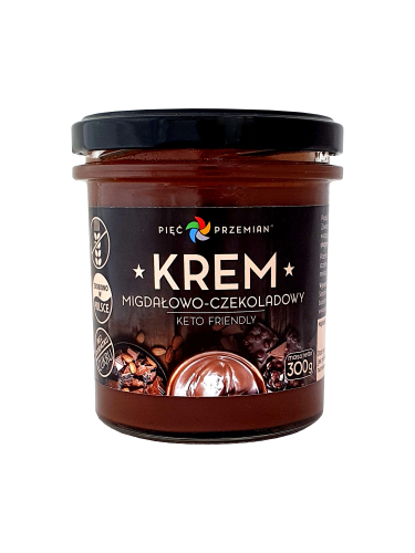 Krem migdałowo - czekoladowy KETO 300 g - Pięć Przemian