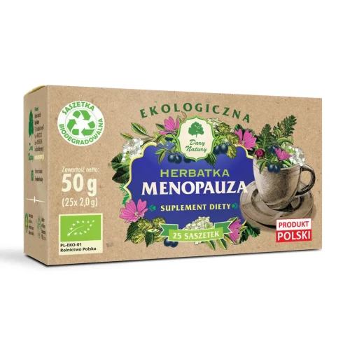 Herbatka Menopauza EKO 25 x 2g fix (saszetki) - Dary Natury