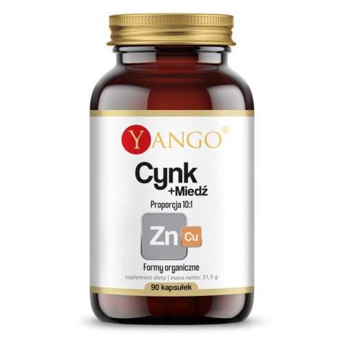Cynk + miedź 90 kapsułek roślinnych - Yango
