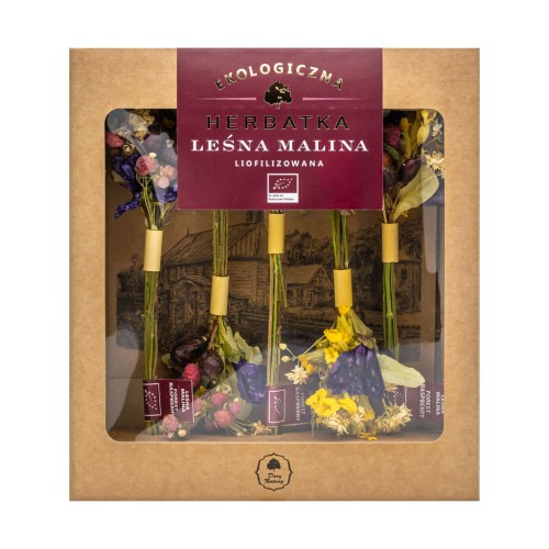 Herbatka Leśna Malina - liofilizowana EKO - 5 sztuk 22,5 g - Dary Natury