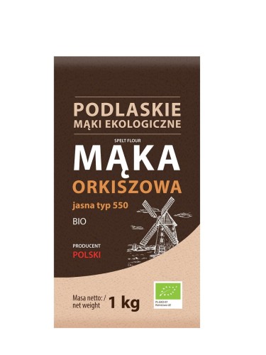 Mąka orkiszowa jasna typ 550 BIO 1 kg - Podlaskie mąki ekologiczne - Bio Life