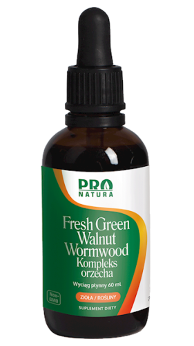Fresh Green Walnut Kompleks Orzecha wyciąg płynny 60 ml - Pro Natura