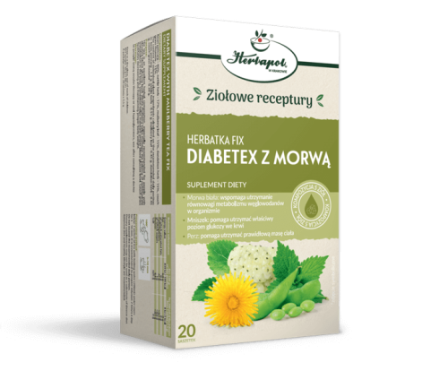 Herbatka Diabetex z morwą 20 x 1,5 g - Herbapol Kraków