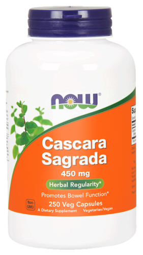 Cascara Sagrada 450 mg 250 kapsułek - Now