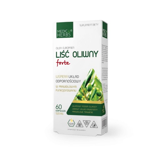 Liść oliwny Forte 520 mg - 60 kapsułek - Medica Herbs
