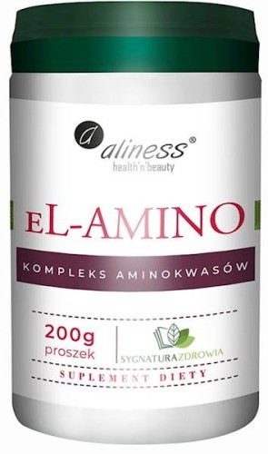 EL - AMINO kompleks aminokwasowy bez smaku proszek 200 g - Aliness