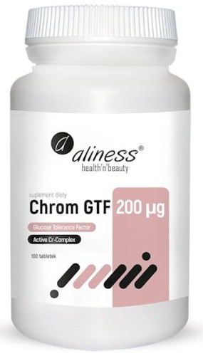 Chrom GTF Active Cr-Complex 200 µg 100 tabletek vege - Aliness