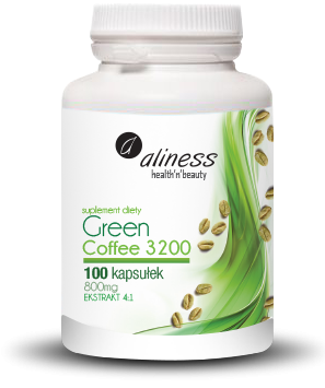 Zielona kawa Green Coffee 3200 100 kapsułek vege - Aliness