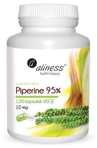 Piperine 95% 10 mg piperyna 120 kapsułek vege - Aliness