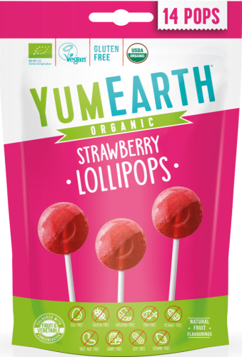 Lizaki Truskawkowe 87g EKO (14szt) - YumEarth Organic