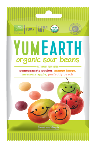 Cukierki kwaśne fasolki Sour Beans EKO 50 g - YumEarth Organic