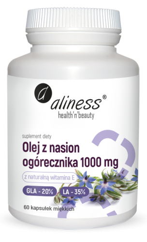 Olej z nasion ogórecznika 20%/35% 1000 mg - 60 kapsułek - Aliness