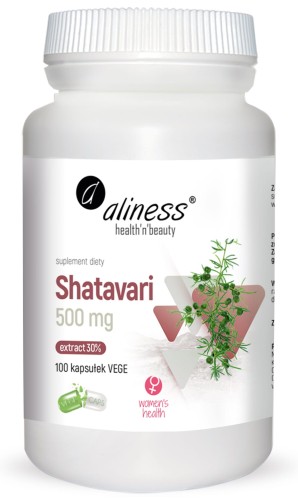 Shatavari ekstrakt 30% 500 mg - 100 kapsułek vege - Aliness