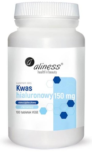 Kwas hialuronowy niskocząsteczkowy 150 mg 100 tabletek vege - Aliness