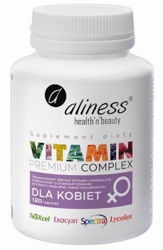 Premium Vitamin Complex dla kobiet 120 tabletek vege - Aliness