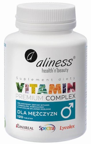 Premium Vitamin Complex dla mężczyzn 120 tabletek vege - Aliness