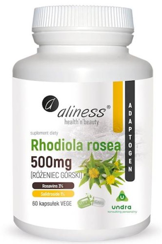 Rhodiola rosea Różeniec górski 500 mg 60 kapsułek vege - Aliness