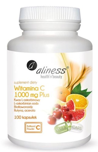 Witamina C 1000 mg plus 100 kapsułek vege - Aliness