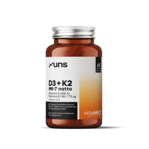 Witamina D3+K2 MK-7 natto 60 kapsułek - UNS