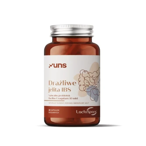 Drażliwe jelita IBS - naturalny probiotyk - 60 kapsułek - UNS