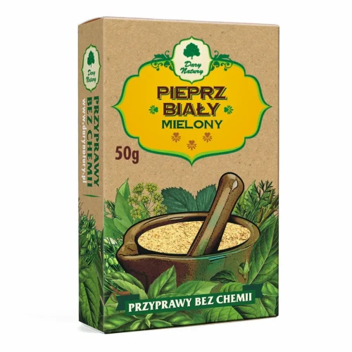 Pieprz biały mielony 50 g - Dary Natury