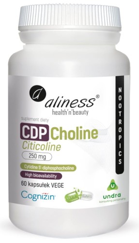 CDP Choline (Citicoline) 250 mg  - 60 kapsułek vege - Aliness