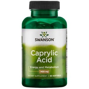 Caprylic Acid Kwas kaprylowy 600 mg 60 kapsułek - Swanson