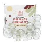 Zestaw baniek ogniowych szklanych plus ogrzewacz 18 sztuk - TCM Brand
