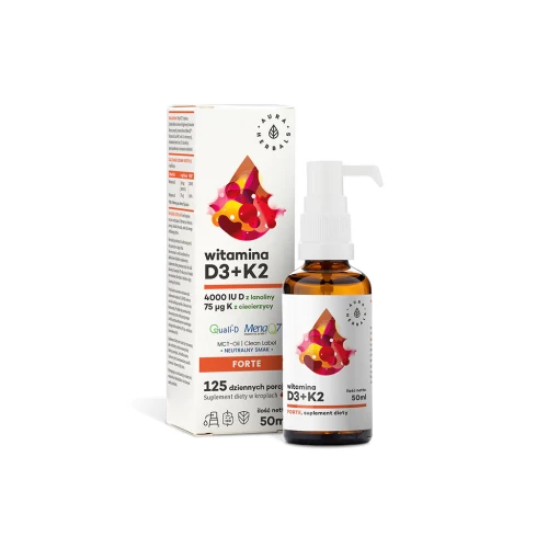 Witamina D3 4000 IU + K2mk7 50 ml - Aura Herbals