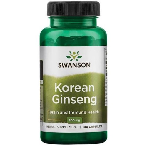 Korean Ginseng Żeń-szeń 500 mg - 100 kapsułek - Swanson