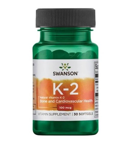 Witamina K2 naturalna 100 mcg - 30 kapsułek - Swanson