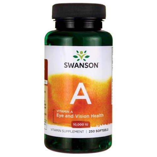 Witamina A 10 000 IU - 250 kapsułek żelowych- Swanson