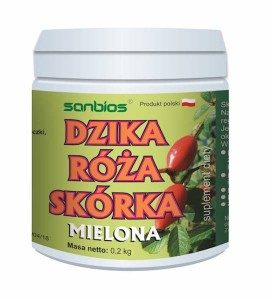 Dzika róża skórka proszek 200 g - Sanbios