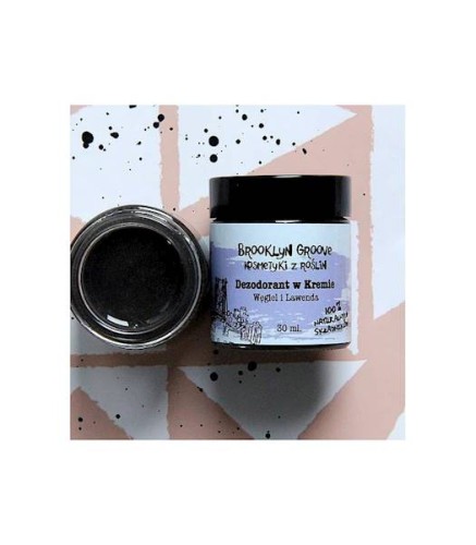 Naturalny dezodorant w kremie Lawenda i Węgiel 30 ml - Brooklyn Groove