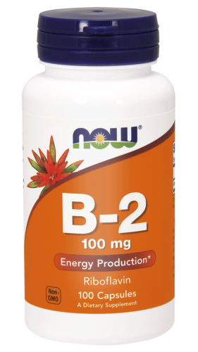 Witamina B-2 Riboflavin 100 mg 100 kapsułek - Now Foods