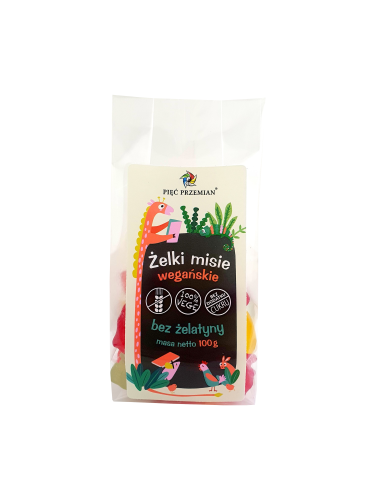 Żelki misie wegańskie bez dodatku żelatyny 100 g - Pięć Przemian