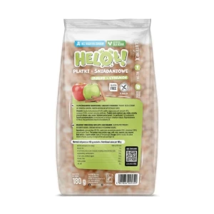Heloł! Płatki śniadaniowe jabłko i cynamon bez dodatku cukrów bezglutenowe 180 g - Glutenex