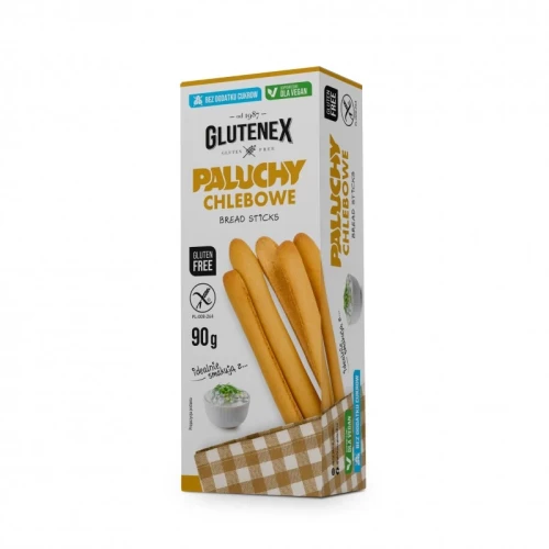 Paluchy chlebowe bez dodatku cukrów (grissini) 90 g - Glutenex