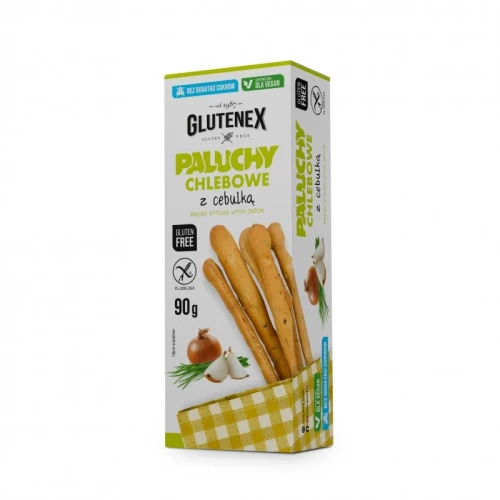 Paluchy chlebowe z cebulą bez dodatku cukrów - 90 g - Glutenex