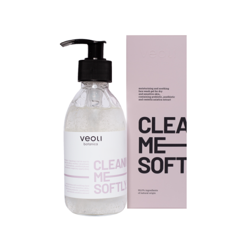 Nawilżająco-łagodzący żel do mycia twarzy Cleaning me Softly 190 ml - Veoli Botanica
