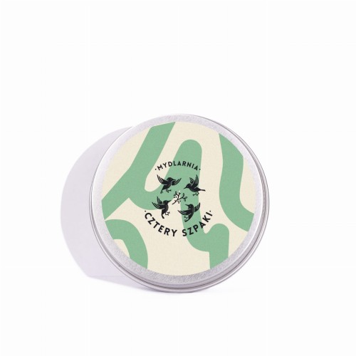 Okrągła puszka na szampon lub odżywkę kremowo miętowa 60 ml - Cztery Szpaki