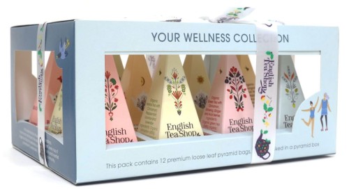 Kolekcja ekologicznych herbat - 12 piramidek w 6 różnych smakach Your Wellness Collection 24 g - English Tea Shop