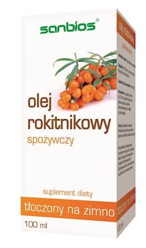 Olej rokitnikowy spożywczy 100 ml - Sanbios