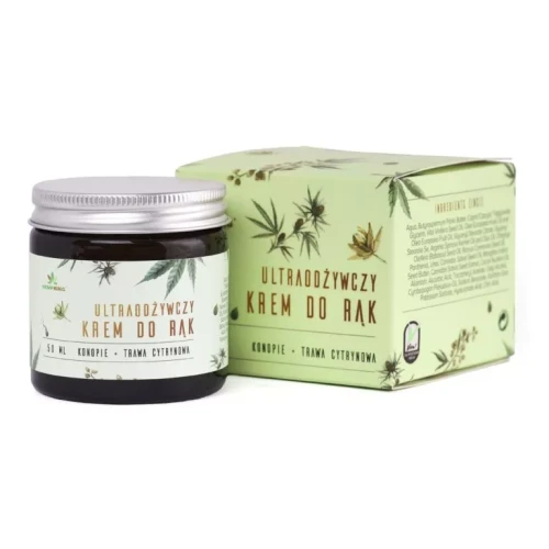Ultraodżywczy konopny krem do rąk z CBD Trawa Cytrynowa 50 ml - Hemp King
